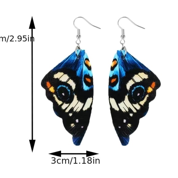 Butterfly wing earrings - Picture 6 of 6